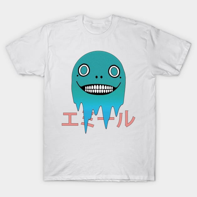 Emil Head Nier (Blue) T-Shirt by chortlzdesigns